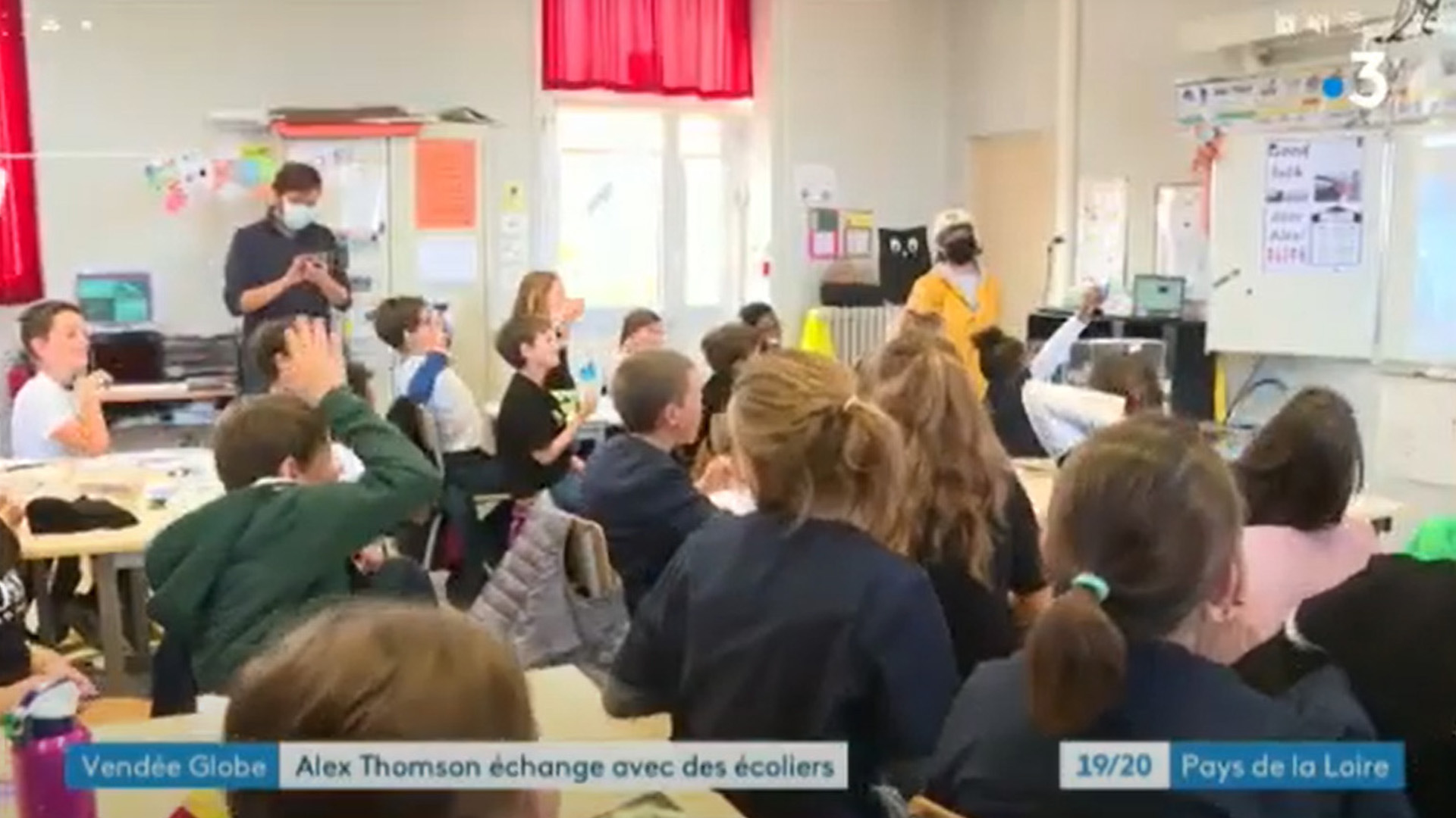 Les élèves de l’école Ste Thérèse (Nantes) à la rencontre d’Alex Thomson 