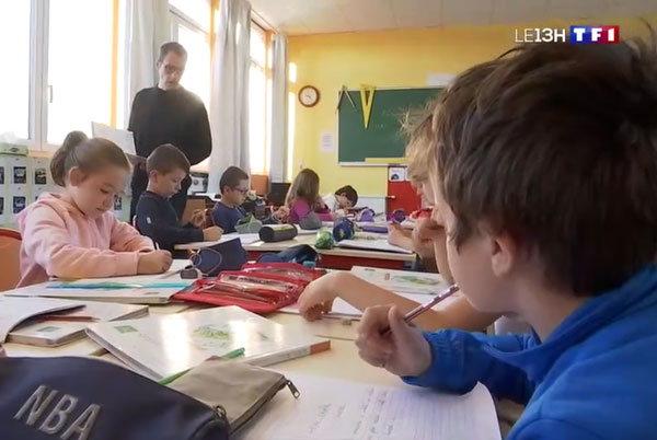 La dictée à l'école St Joseph de Sion-les-Mines